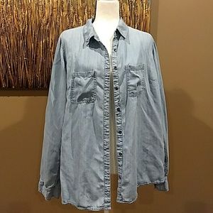 Maurices brand chambray button up top